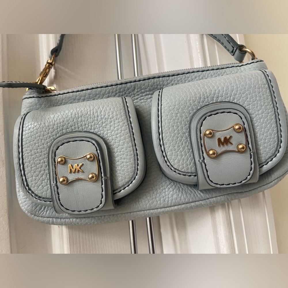 MICHAEL KORS Y2K Light Blue Leather Mini Shoulder Bag - Picture 5 of 6